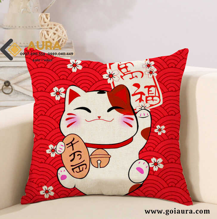 Chia Sẽ Cùng Bạn Bí Quyết Chọn Gối Tựa Lưng Theo Màu Sắc Phong Thủy goi tua sofa meo than tai loc001