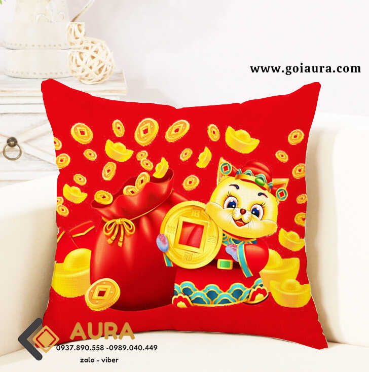 Chia Sẽ Cùng Bạn Bí Quyết Chọn Gối Tựa Lưng Theo Màu Sắc Phong Thủy goi tua sofa meo than tai tui loc