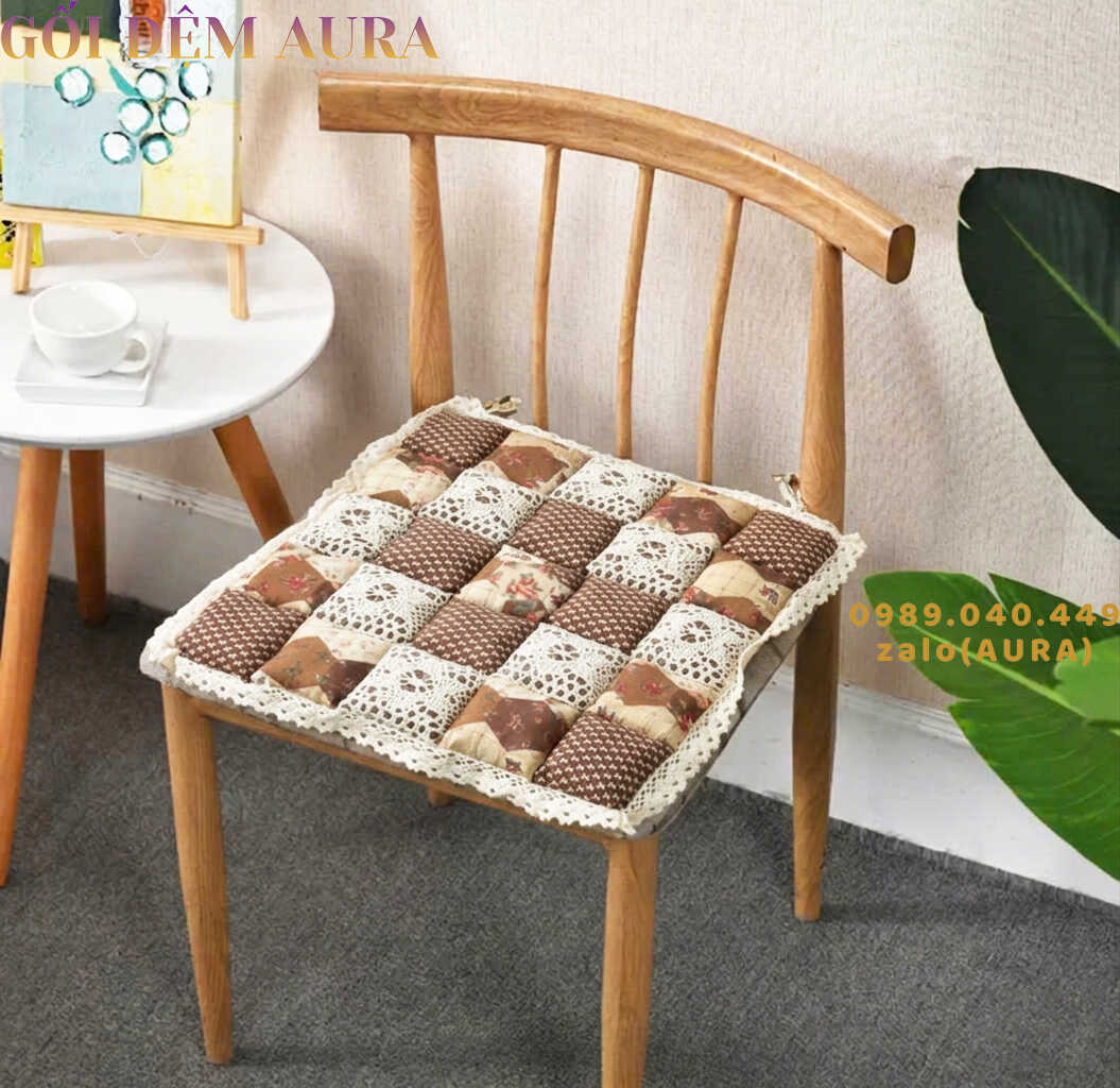 Gối Đệm Hình Bông Hoa đệm lót ghế vuông hoa nhí