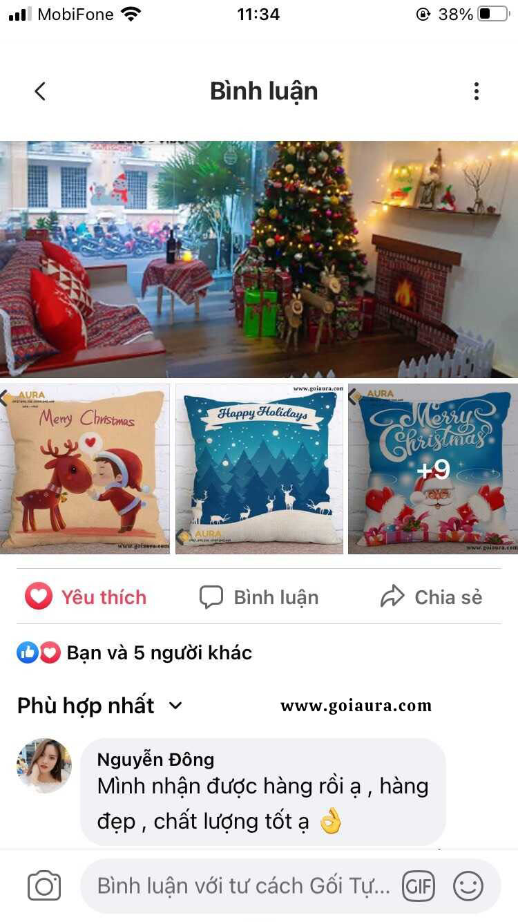 gối giáng sinh aura 021
