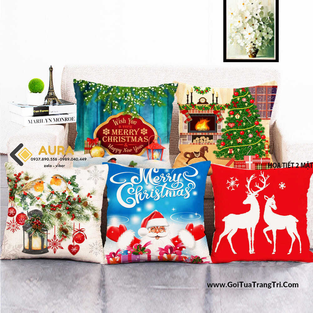 gối giáng sinh ông già noel gối giáng sinh ông già noel