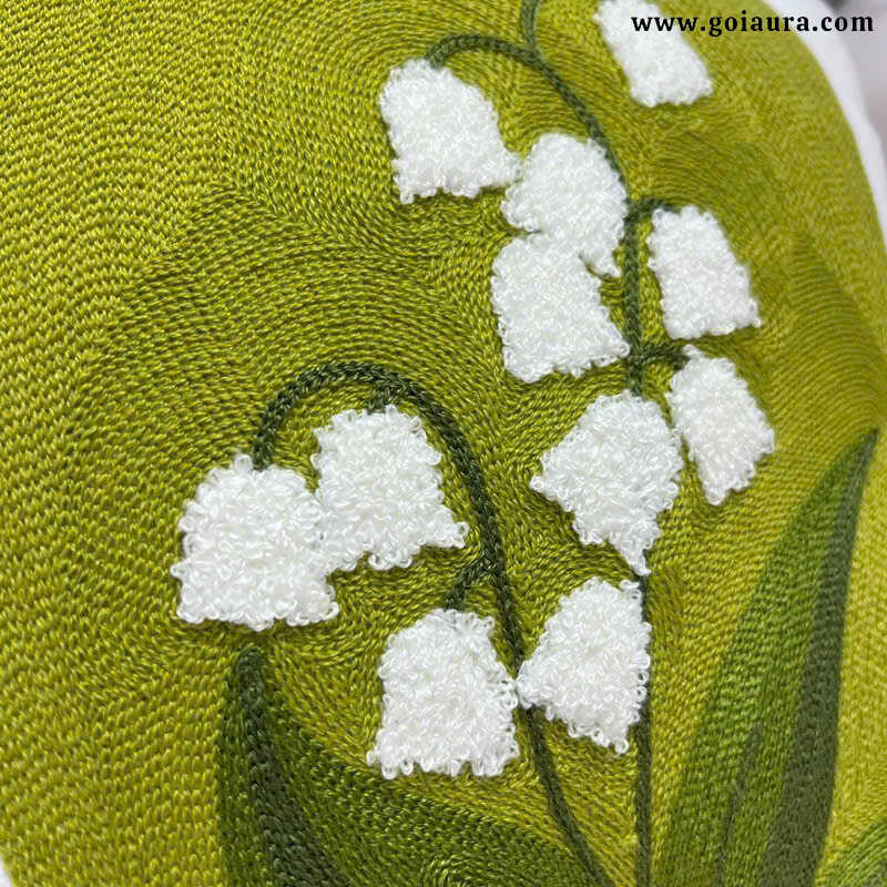 gối thêu hoa nụ hoa xanh đẹp mới gối thêu hoa nụ hoa xanh đẹp mới