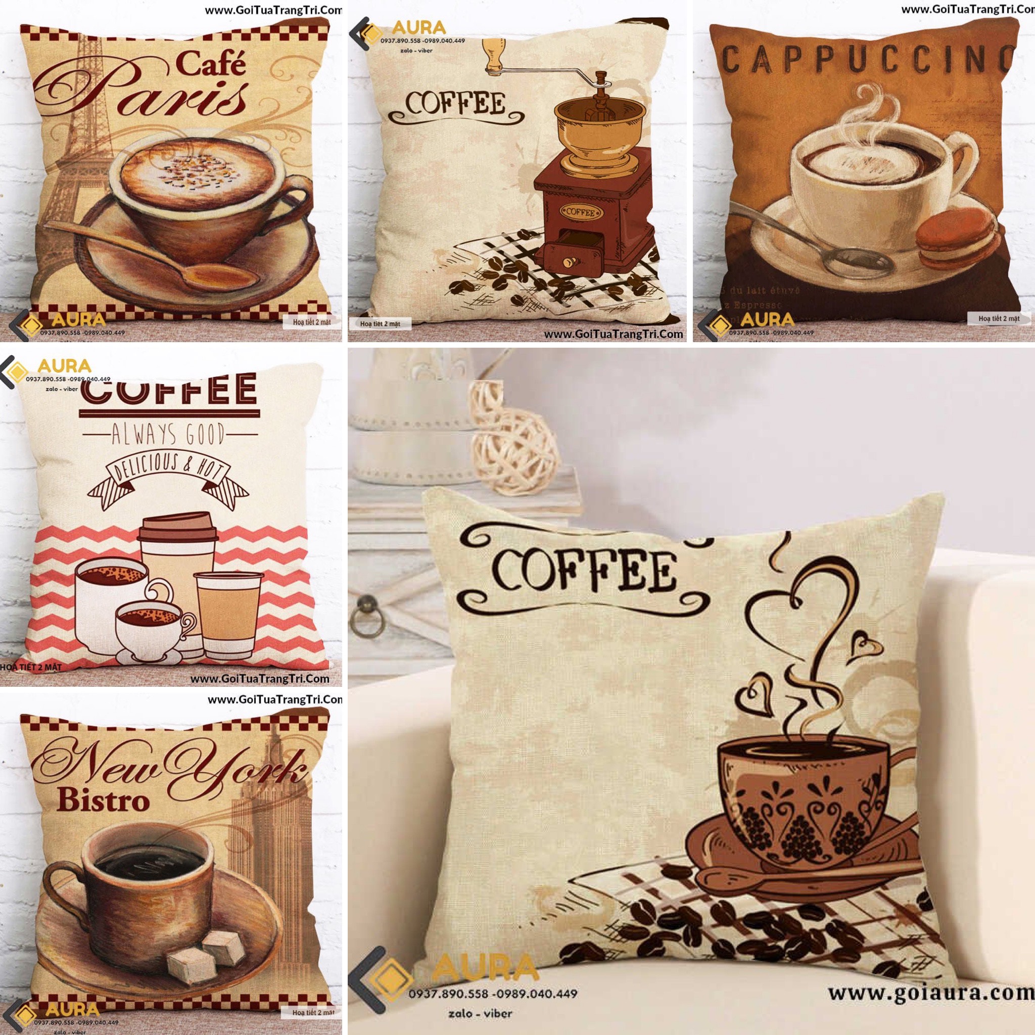 10 Kiểu Gối Tựa Lưng Được Yêu Thích Nhất gối tựa sofa bộ cafe