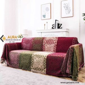 Khăn Sofa Tây Tạng Đỏ size 1.8x2.6m