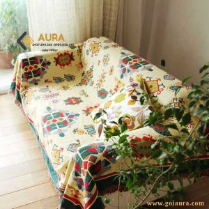 Khăn Trải Sofa Góc Cao Cấp Màu Đỏ