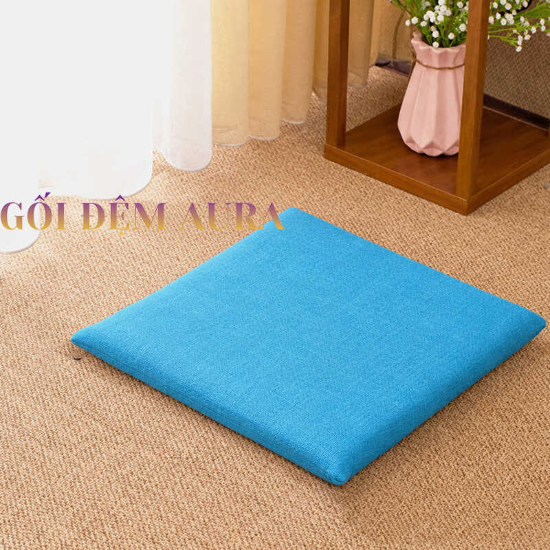 nệm ngồi bệt vuông màu xanh dương nệm ngồi bệt vuông màu xanh dương
