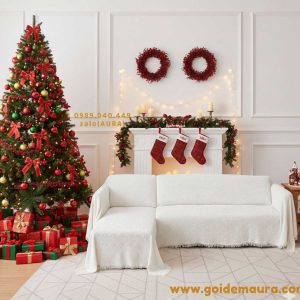 Khăn Sofa Màu Trắng 1.8x3.4m