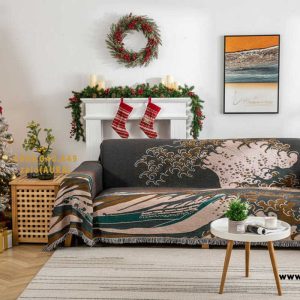 Khăn Sofa Ngọn Sóng Biển size 1.8x3.4m