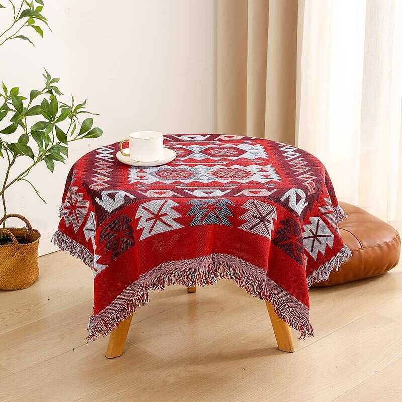 khăn trải bàn trắng đỏ 90x90 khăn trải bàn trắng đỏ 90x90