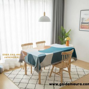 Khăn Sofa Hoa Văn Xanh Lục size 1.3x1.8m