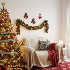 Khăn Sofa Sọc Nâu size 1.3x1.8m