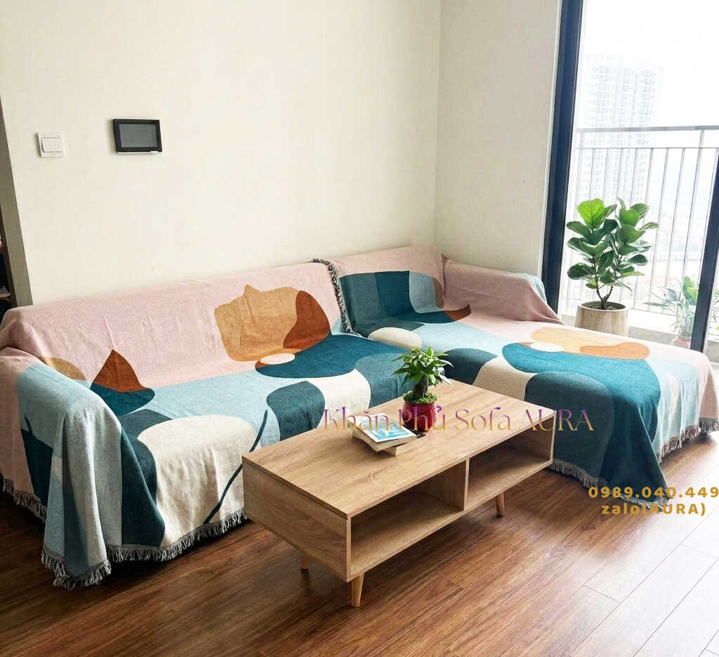 khăn trải sofa góc xanh dương khăn trải sofa góc xanh dương