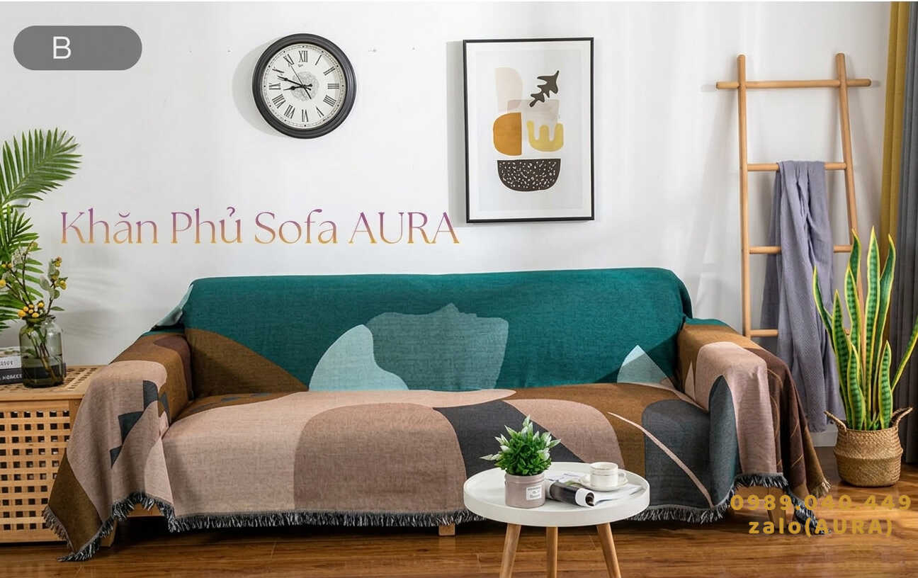 Những Mẫu Khăn Phủ Sofa Đẹp Và Sang Trọng khăn trải sofa xanh đậm
