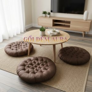 Nệm Ngồi Tròn Màu Xám size 45x45x5cm