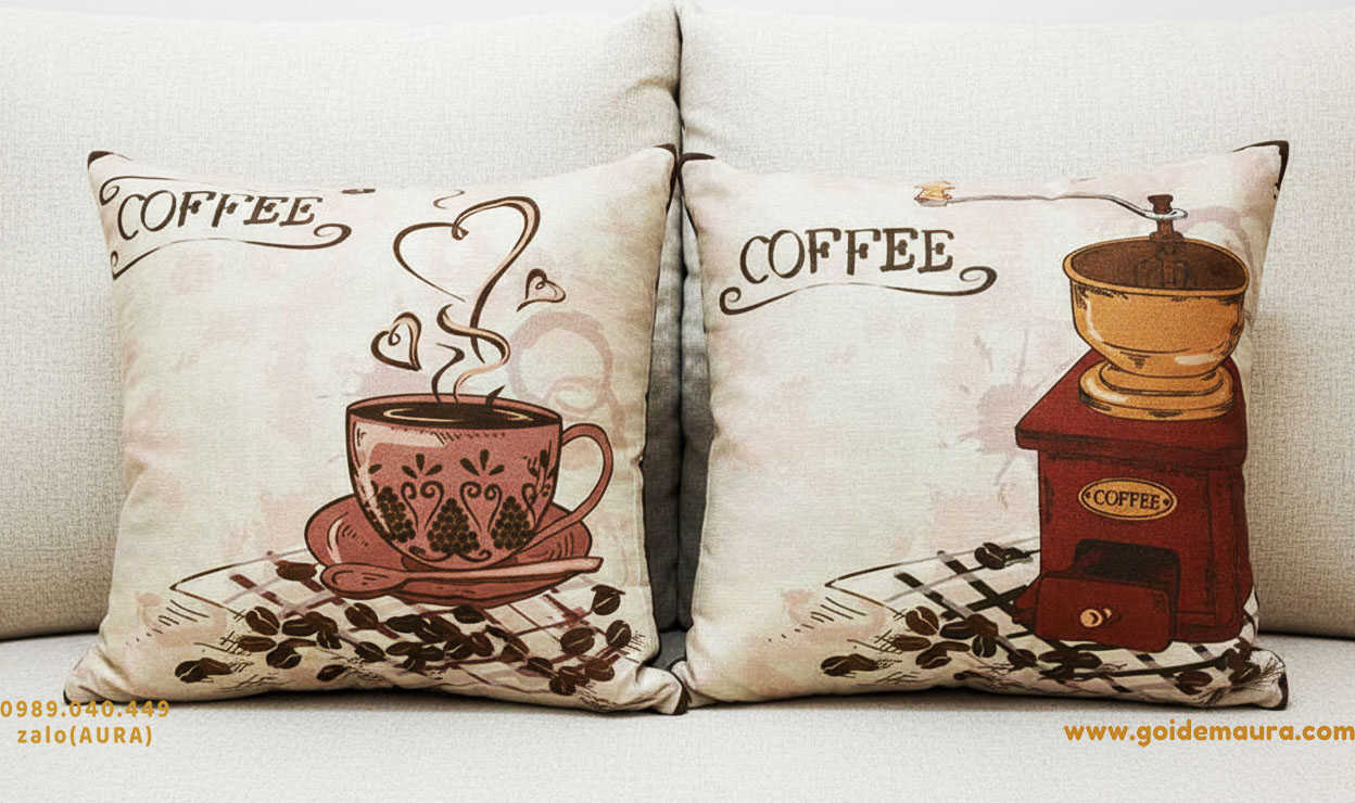 Địa Điểm Bán Vỏ Gối Tựa Lưng Tại TPHCM gối tựa sofa phin tách cafe