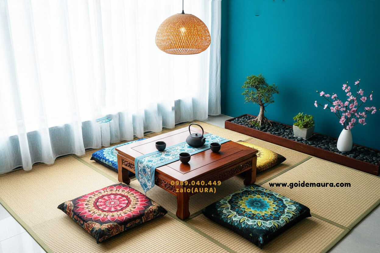 Địa Chỉ Bán Nệm Ngồi, Đệm Ngồi Thiền Tại TPHCM nệm ngồi bệt ngồi thiền hoa văn