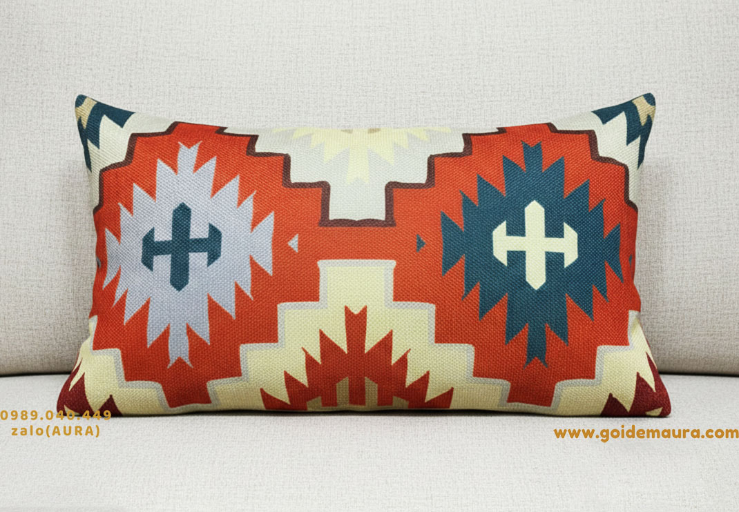 gối thổ cẩm size 30x50cm mẫu 5 gối thổ cẩm size 30x50cm mẫu 5