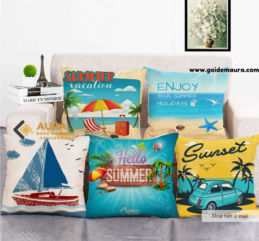 Địa Điểm Bán Gối Tựa Lưng Uy Tín Siêu Đẹp Siêu Bền gối tựa lưng sofa biển xanh mát