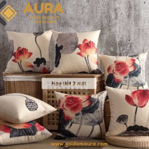 Gối Tựa Sofa Sen Đỏ