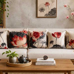 Gối Tựa Lưng Sofa Bộ Hoa Cọ Đẹp