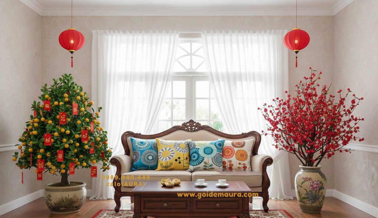 gối tựa lưng sofa hoa cọ đẹp tết gối tựa lưng sofa hoa cọ đẹp tết