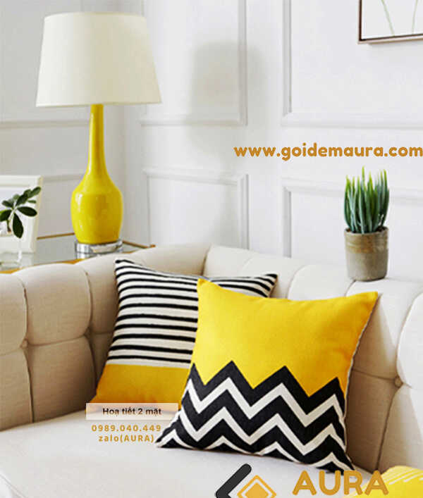 Vỏ Gối Sofa 45x45 gối tựa lưng sofa lập thể