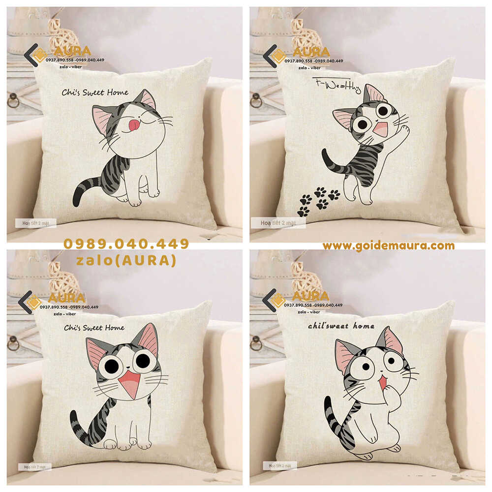 Xưởng Sản Xuất Gối Tựa Lưng Tại TPHCM gối tựa lưng sofa mèo chi