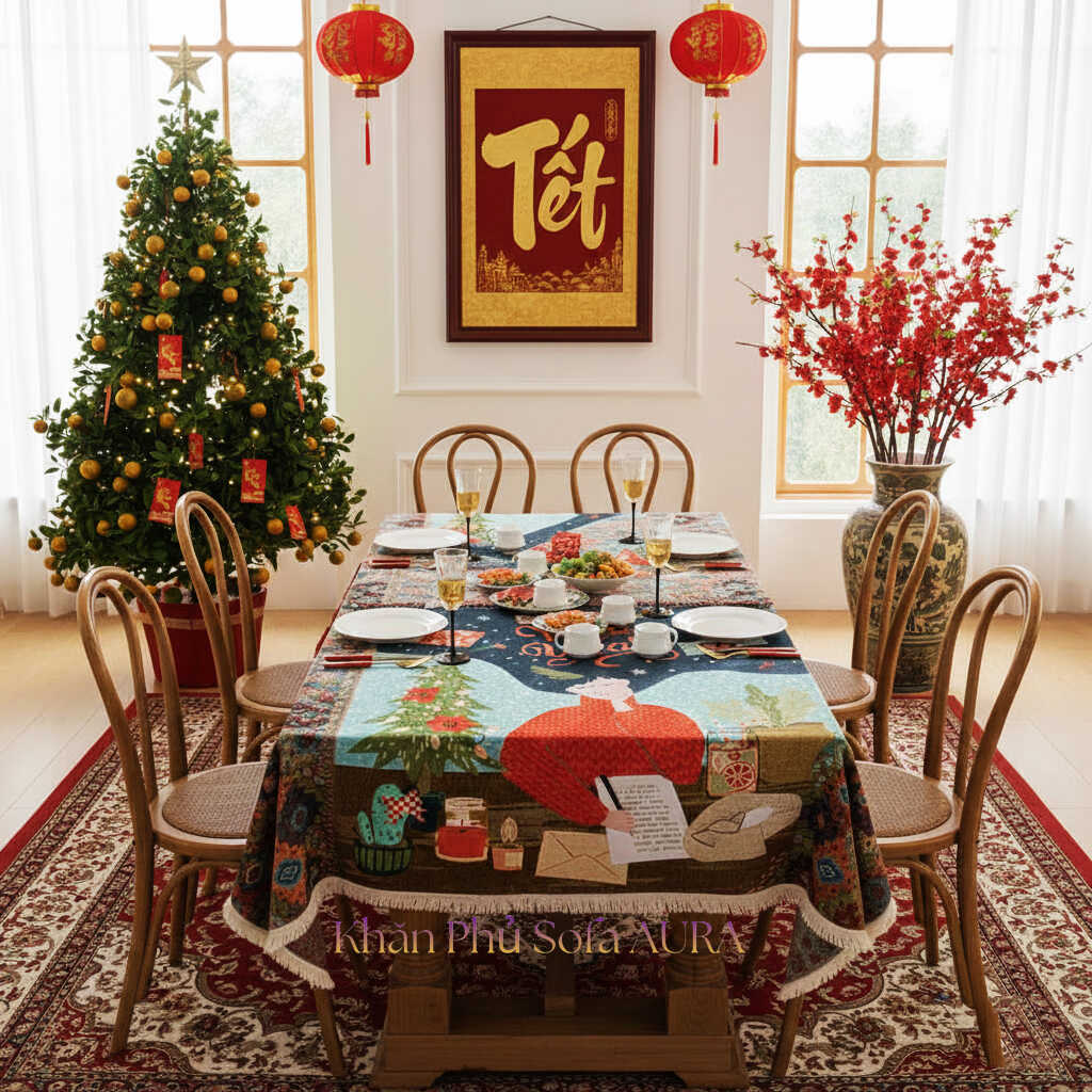khăn trải bàn new year khăn trải bàn new year