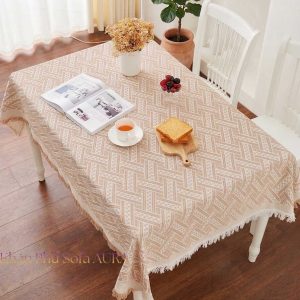 Khăn Sofa Màu Kem Nhạt Size 1.8x3.4m