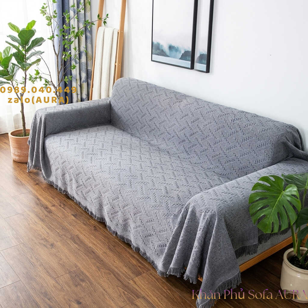 khăn trải sofa màu xám khăn trải sofa màu xám