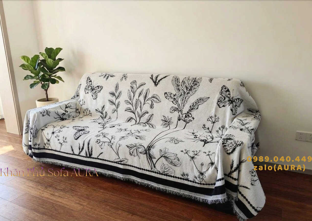 khăn trải sofa thiên nhiên đen trắng mới khăn trải sofa thiên nhiên đen trắng mới