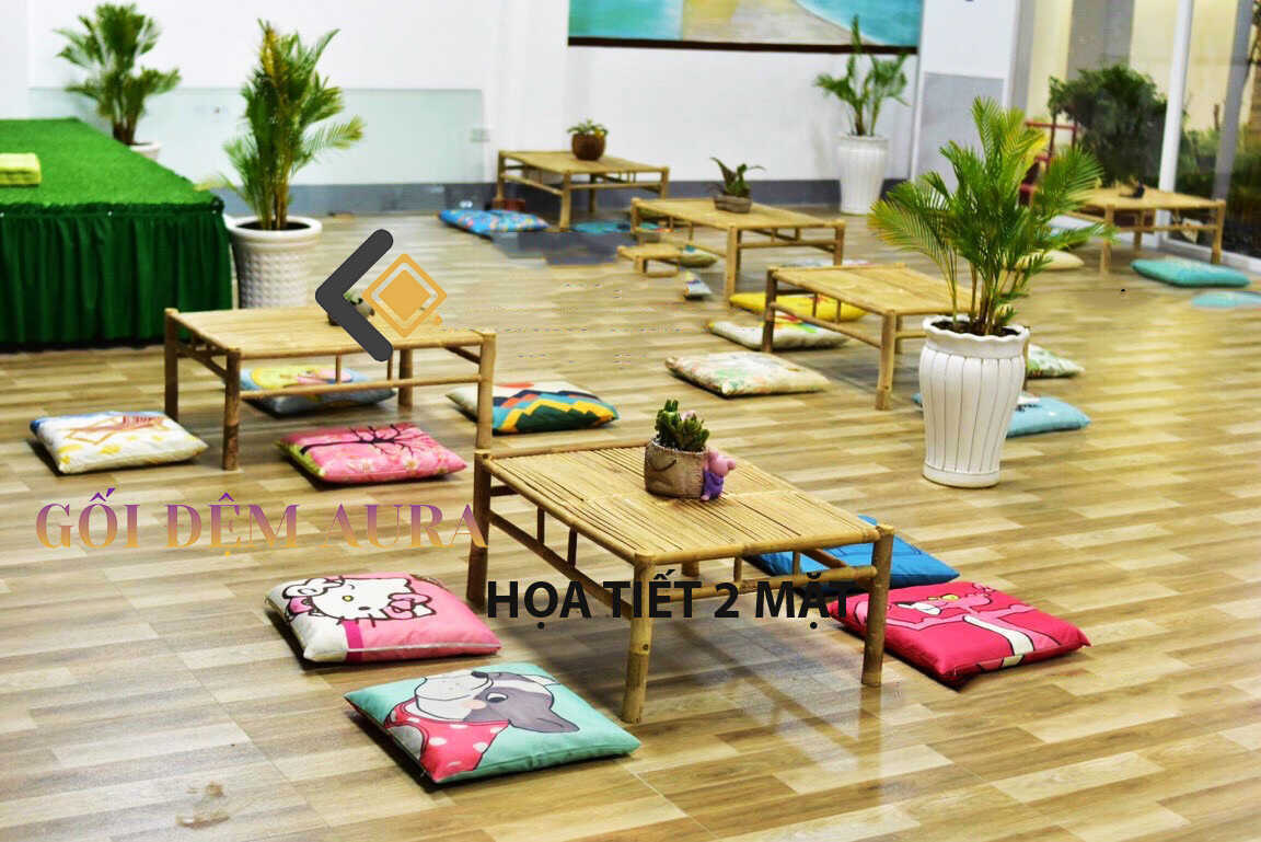 đệm ngồi bệt quán cafe trà sữa aura009 đệm ngồi bệt quán cafe trà sữa aura009