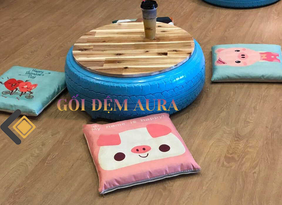 Những Mẫu Nệm Ngồi Bệt Đang Được Ưa Chuộng Nhất Hiện Nay đệm ngồi bệt quán cafe trà sữa aura010