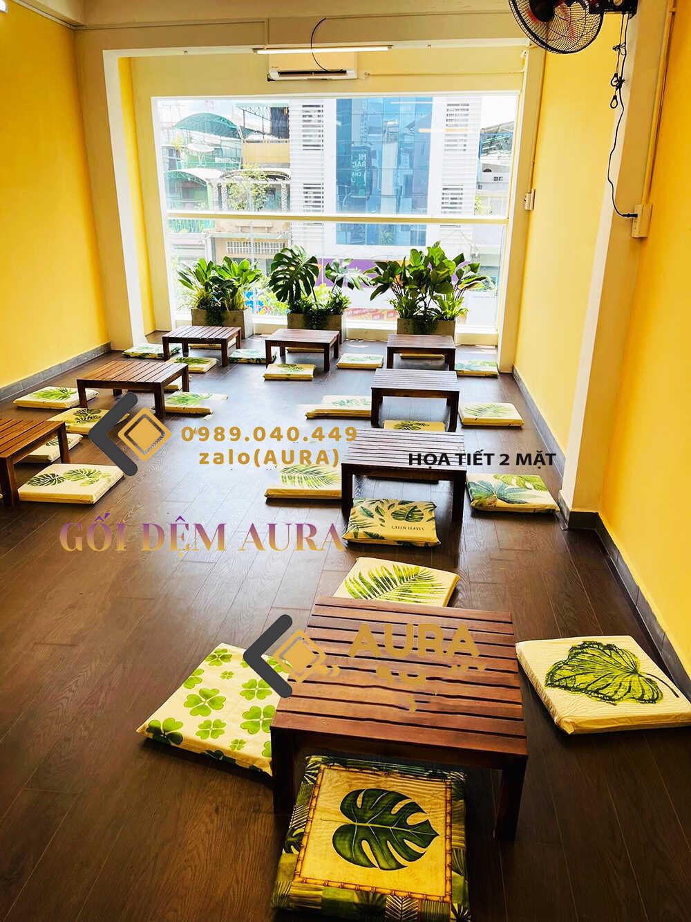 Những Mẫu Nệm Ngồi Bệt Đang Được Ưa Chuộng Nhất Hiện Nay đệm ngồi bệt quán cafe trà sữa aura018