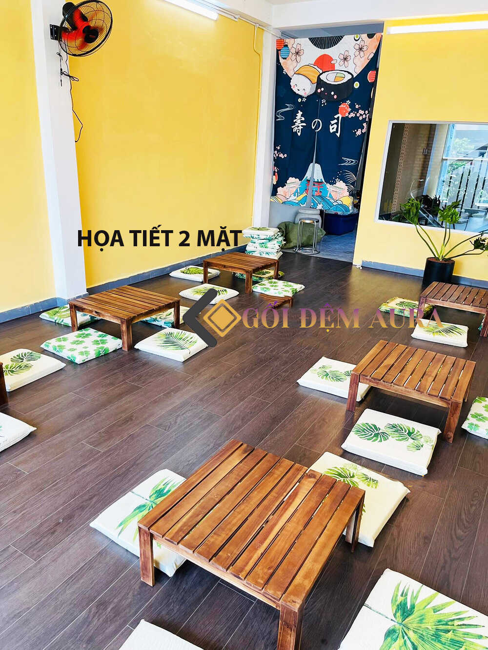 đệm ngồi bệt quán cafe trà sữa aura019 đệm ngồi bệt quán cafe trà sữa aura019