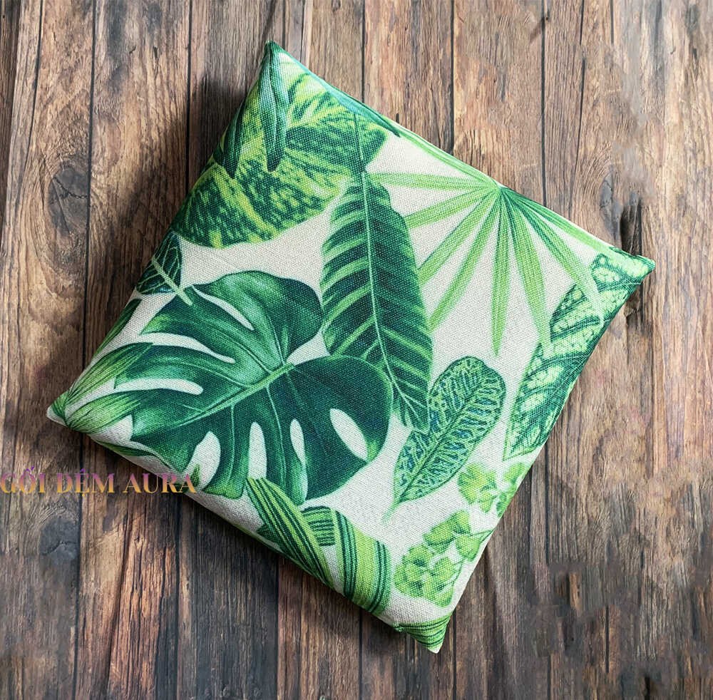 Nệm Lót Ngồi Bệt Kiểu Nhật Cao Cấp dem ngoi vuong la xanh aura005