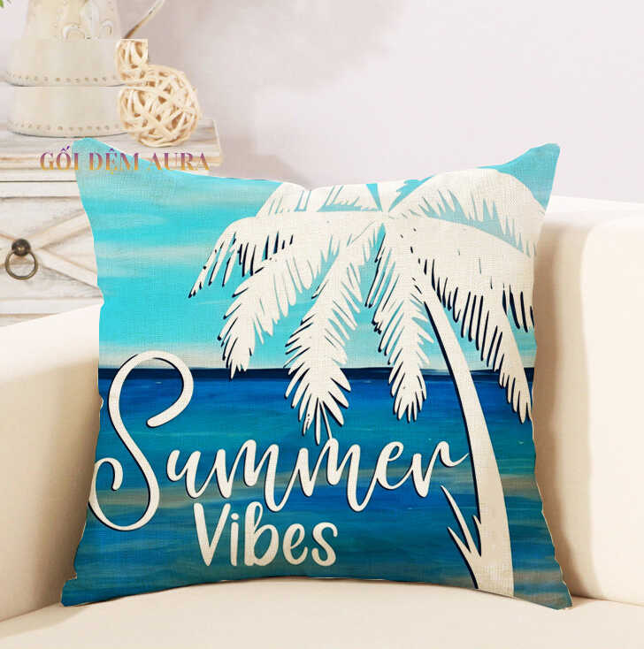 gối tựa lưng sofa biển xanh aura025 gối tựa lưng sofa biển xanh aura025
