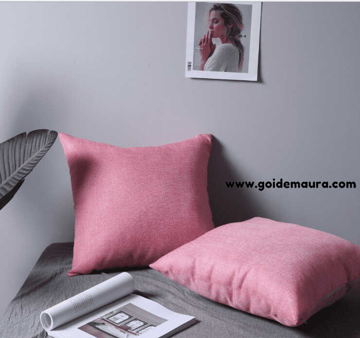 gối tựa lưng vải bố màu hồng pastel gối tựa lưng vải bố màu hồng pastel