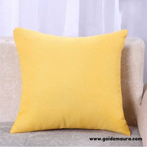 Gối Tựa Sofa Vải Bố Màu Vàng size 45x45cm