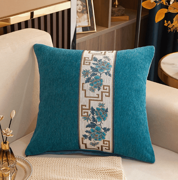 gối tựa sofa sọc xanh ngọc gối tựa sofa sọc xanh ngọc