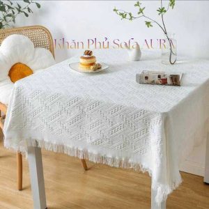 Khăn Phủ Sofa Màu Trắng size đại 1.8x3.4m