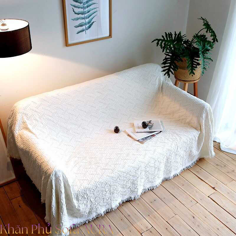 khăn trải sofa màu trắng khăn trải sofa màu trắng