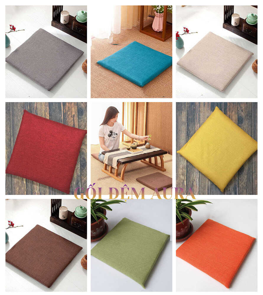 Những Mẫu Nệm Ngồi Bệt Đang Được Ưa Chuộng Nhất Hiện Nay nệm ngồi bệt vuông 40x40