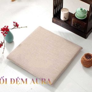 Nệm Ngồi Bệt Màu Kem size 40x40x5cm