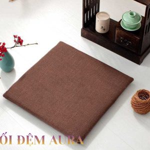 Nệm Ngồi Bệt Màu Nâu size 40x40x5cm