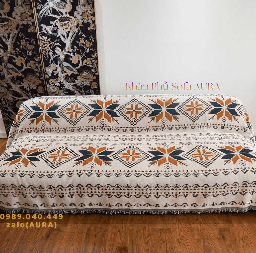 Những Mẫu Khăn Phủ Sofa Đẹp Và Sang Trọng khăn trải sofa bed nâu gỗ