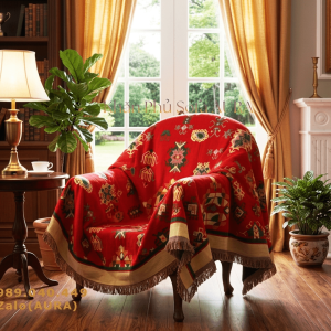 Khăn Ghế Đơn Màu Đỏ size 1.3x1.8m