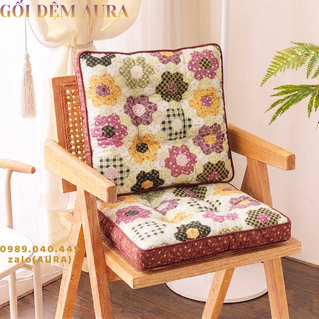 Gối Đệm Hình Bông Hoa đệm lót ghế cotton trần bông đẹp
