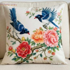 Gối Sofa Hoa Mẫu Đơn Mẫu 1