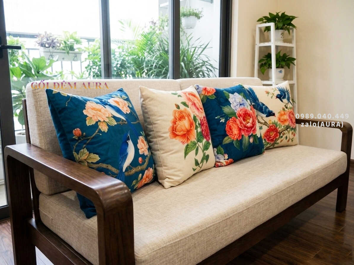 gối tựa sofa hoa mẫu đơn gối tựa sofa hoa mẫu đơn